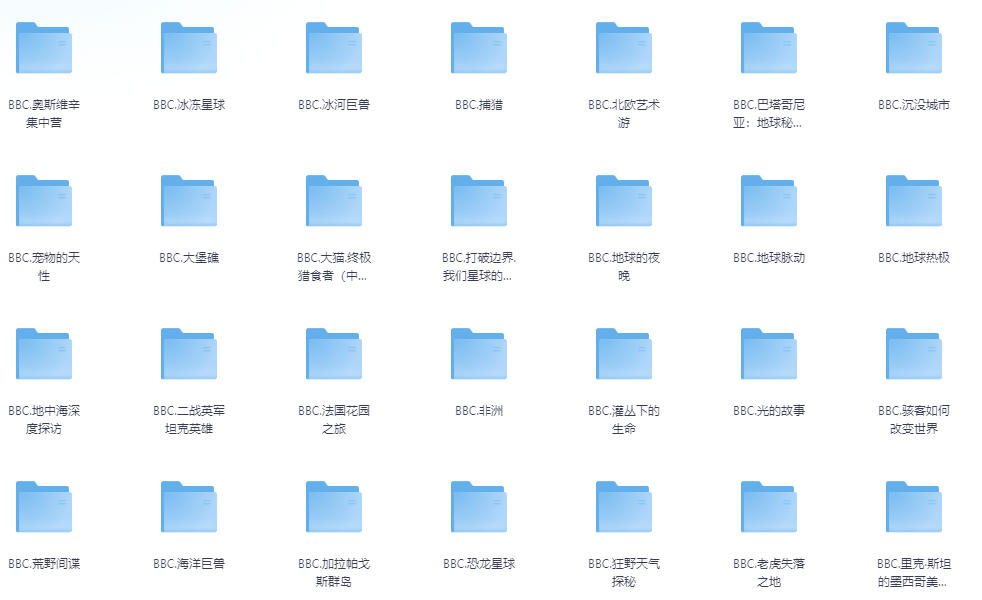 BBC纪录片大合集 ( 77 部 ) 4K高码率 + 内封中英双语字幕，合计 942 GB-资源乐享